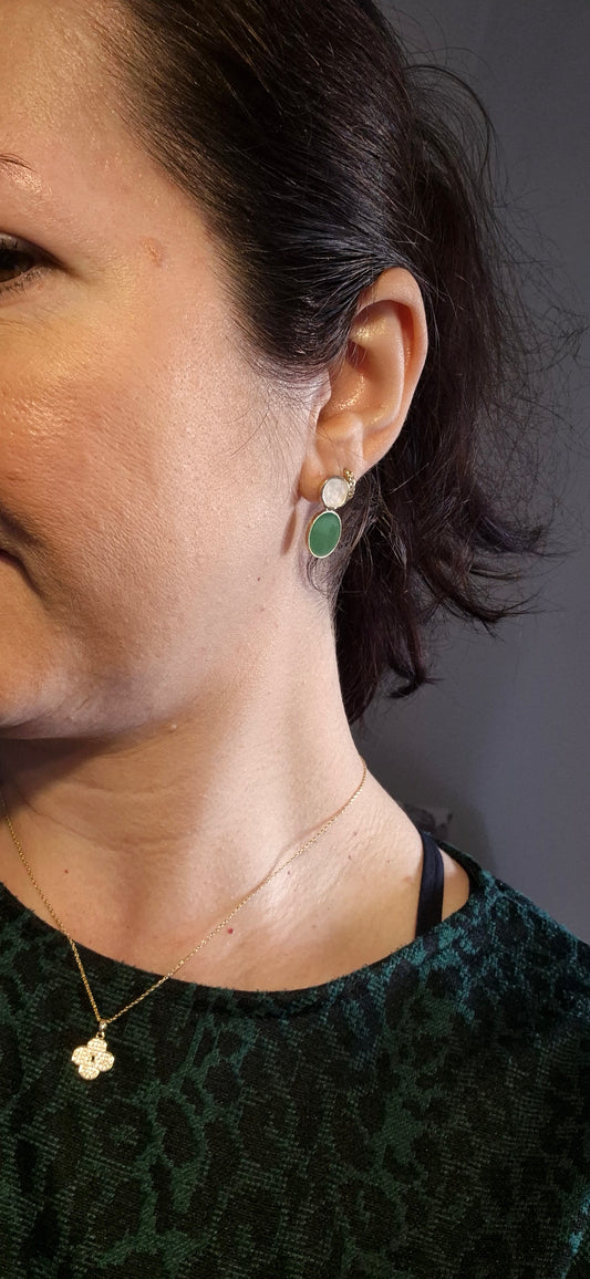 Halo Pearl Drop Earrings