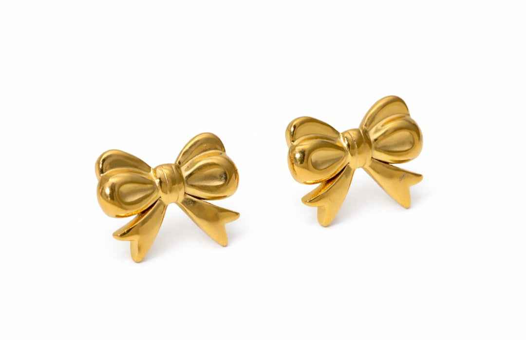 Angel Bow Stud Earrings