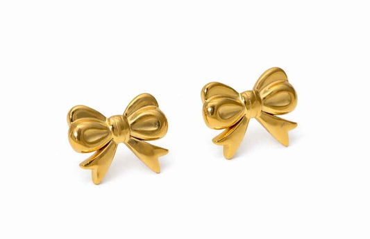 Angel Bow Stud Earrings