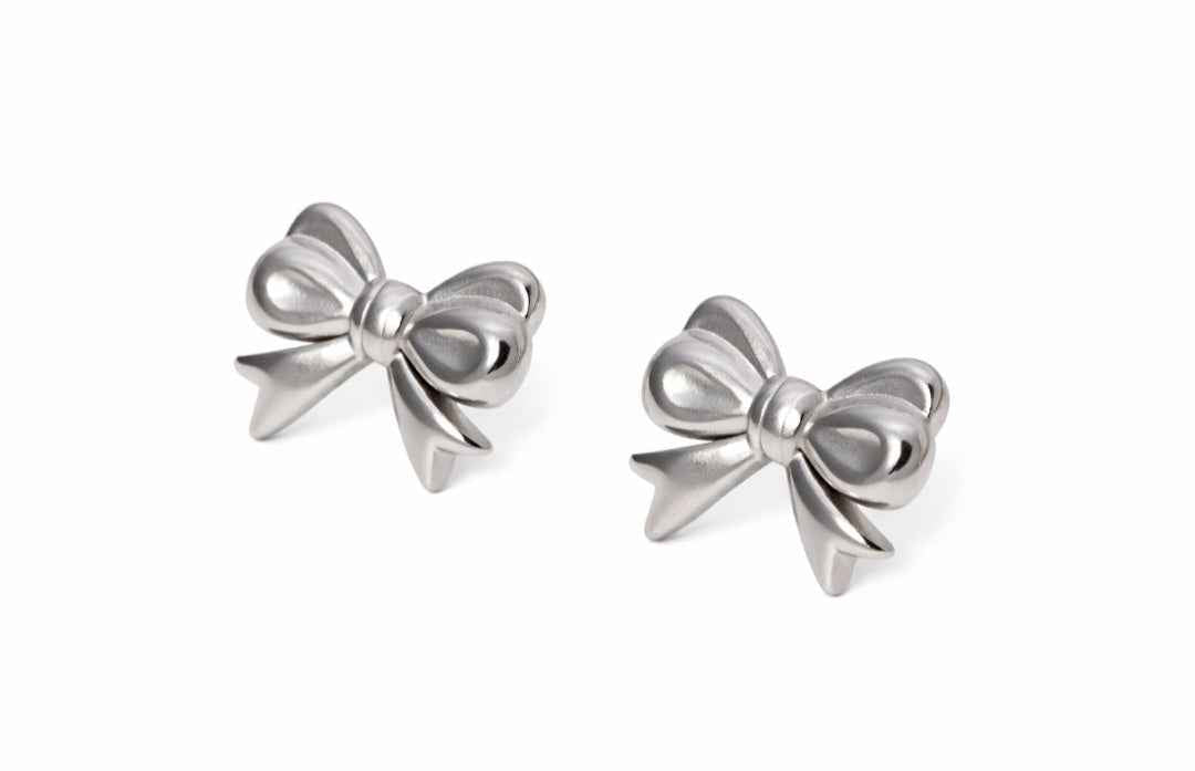 Angel Bow Stud Earrings
