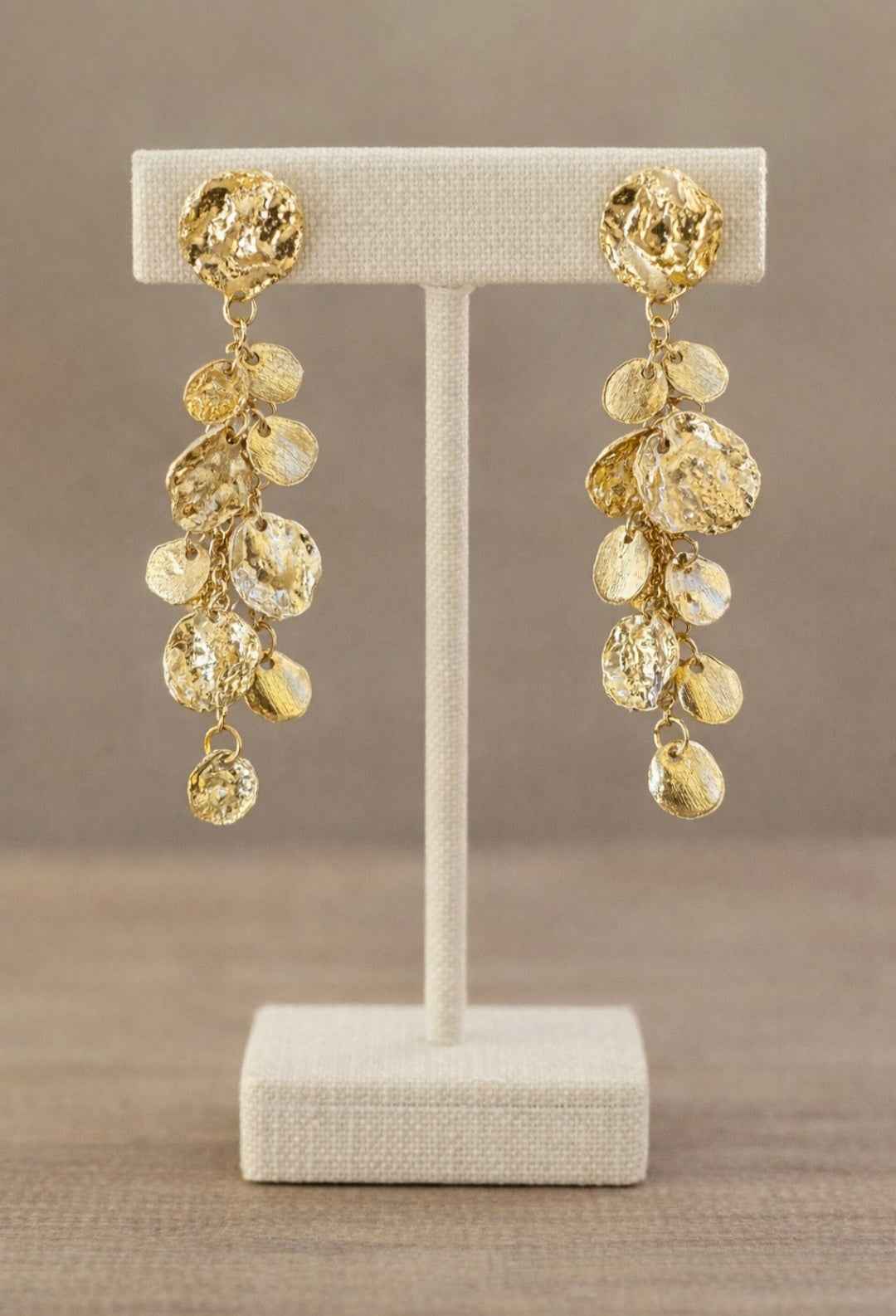 Cascade Coin Drop Earrings