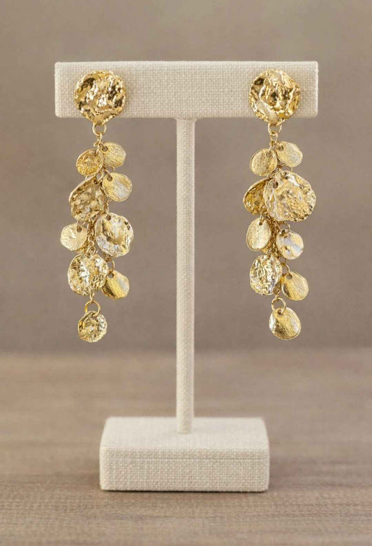 Cascade Coin Drop Earrings