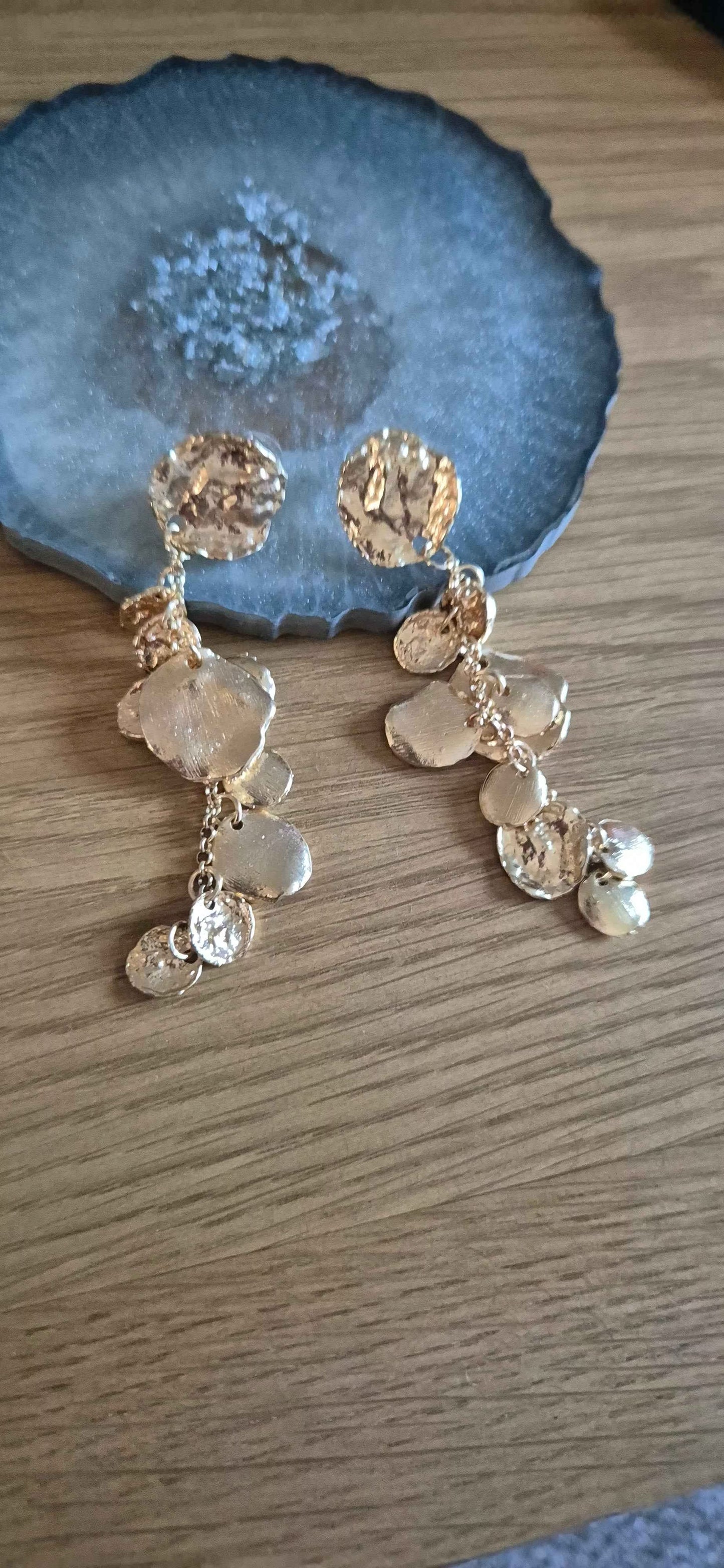 Cascade Coin Drop Earrings
