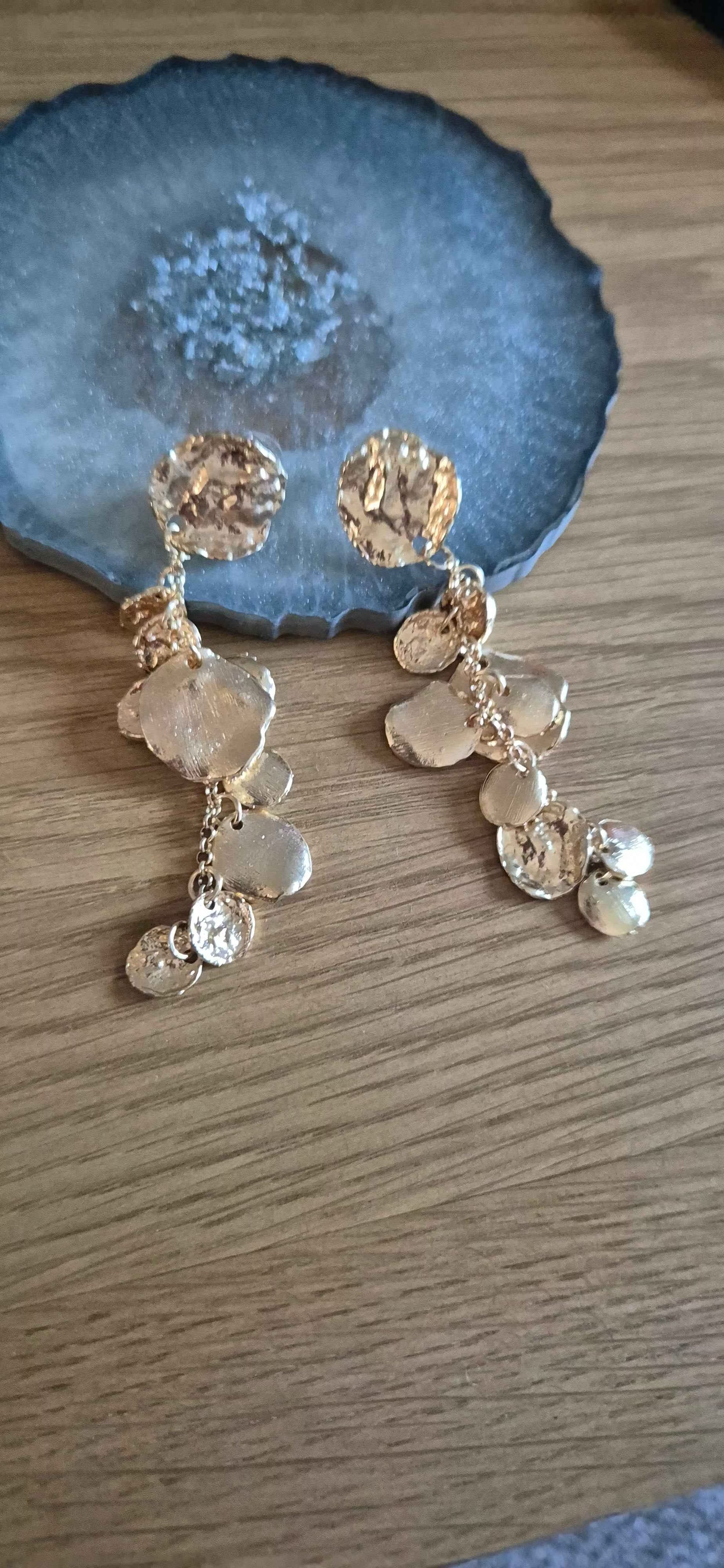 Cascade Coin Drop Earrings